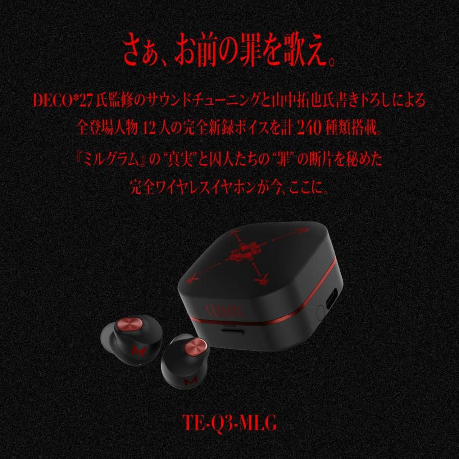 AVIOT AVIOT TE-Q3-MLG ミルグラム コラボ ワイヤレス イヤホン ノイズ