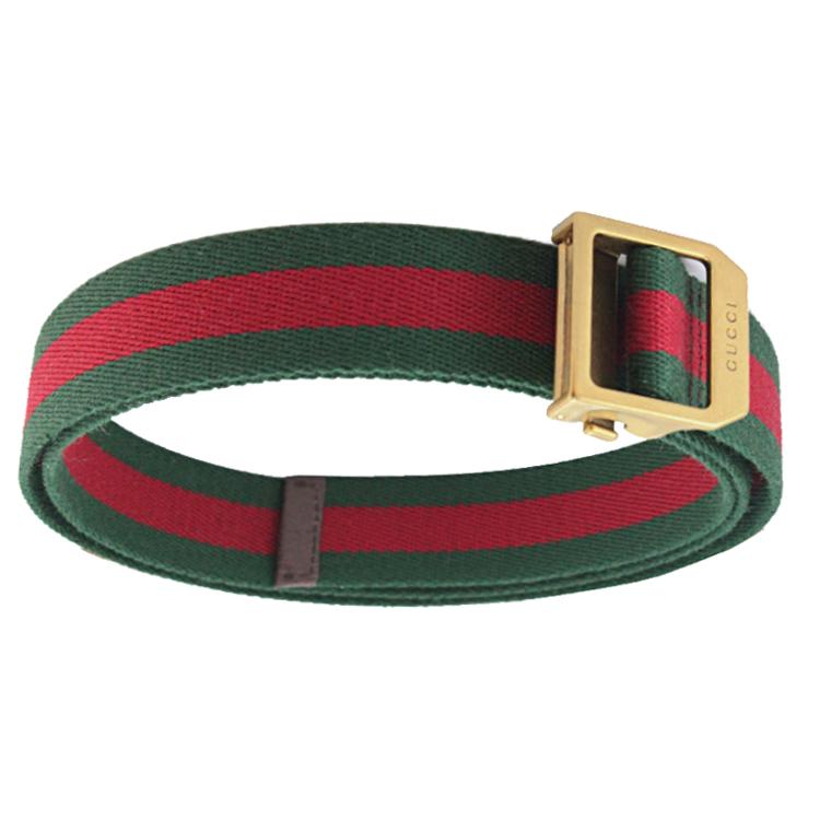 GUCCI（グッチ） ベルト メンズ ガチャベルト 穴なし 新品 キャンバス
