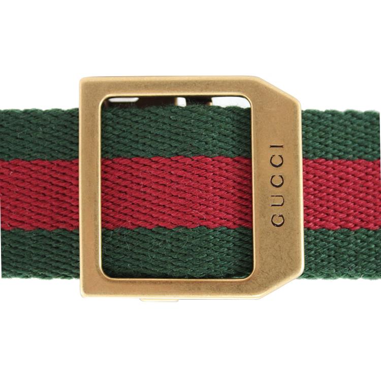 GUCCI（グッチ） ベルト メンズ ガチャベルト 穴なし 新品 キャンバス
