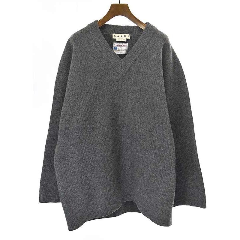 MARNI（マルニ） 20AW オーバーサイズVネックニットセーター グレー L