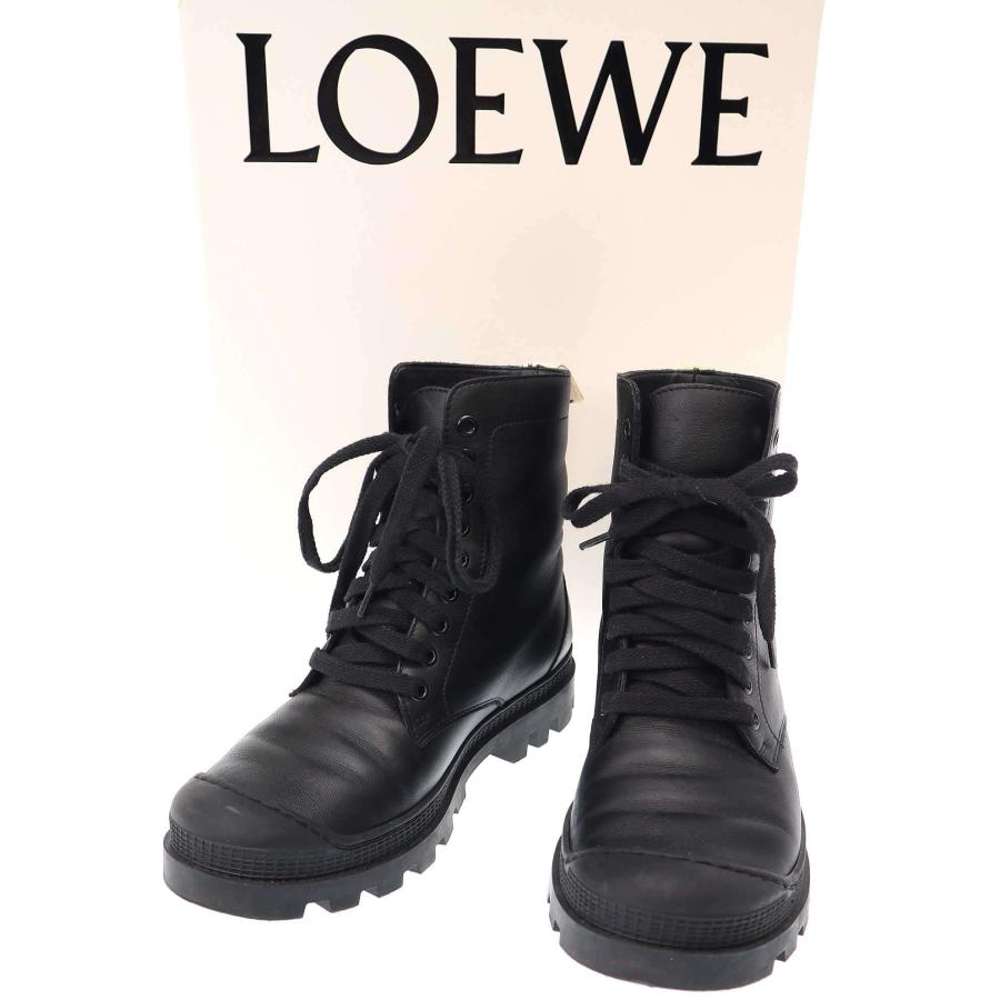 LOEWE（ロエベ） Combat boot in calfskin コンバットレザーブーツ