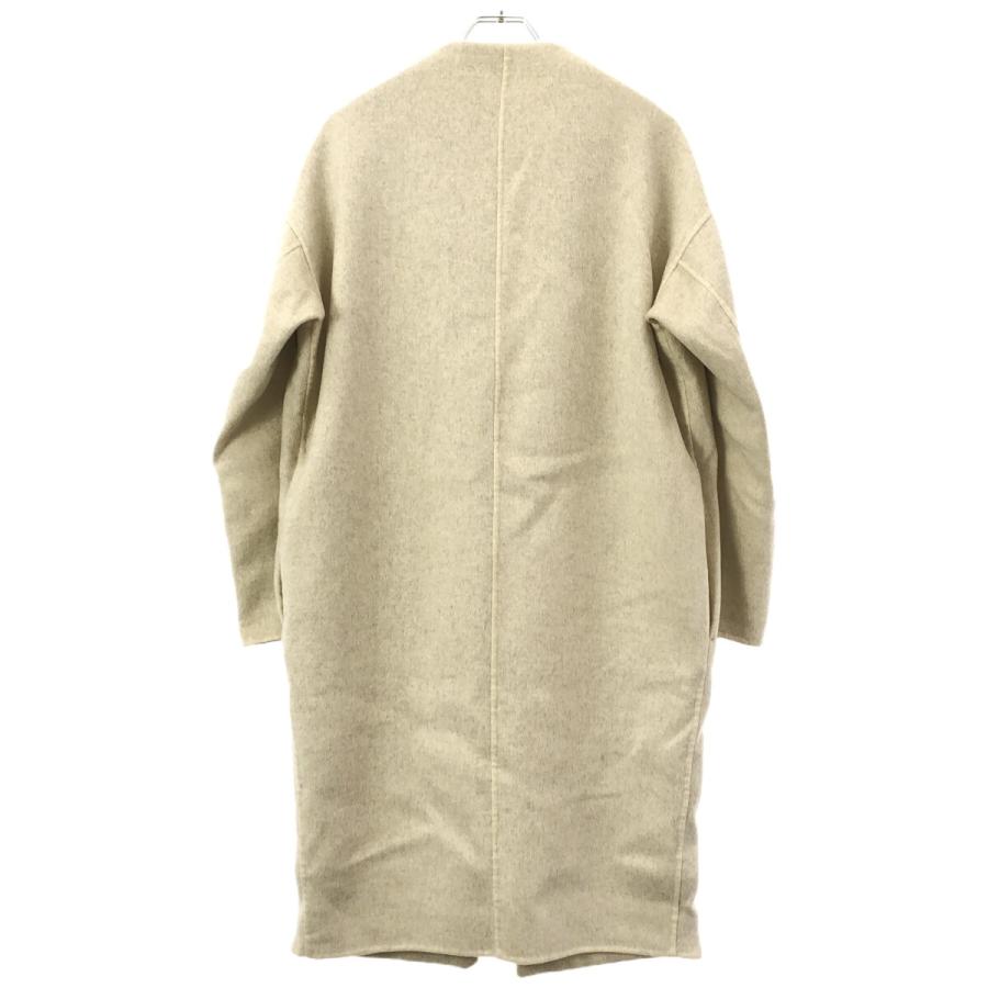 ENFOLD（エンフォルド） ウールリバーノーカラーコート アイボリー 38