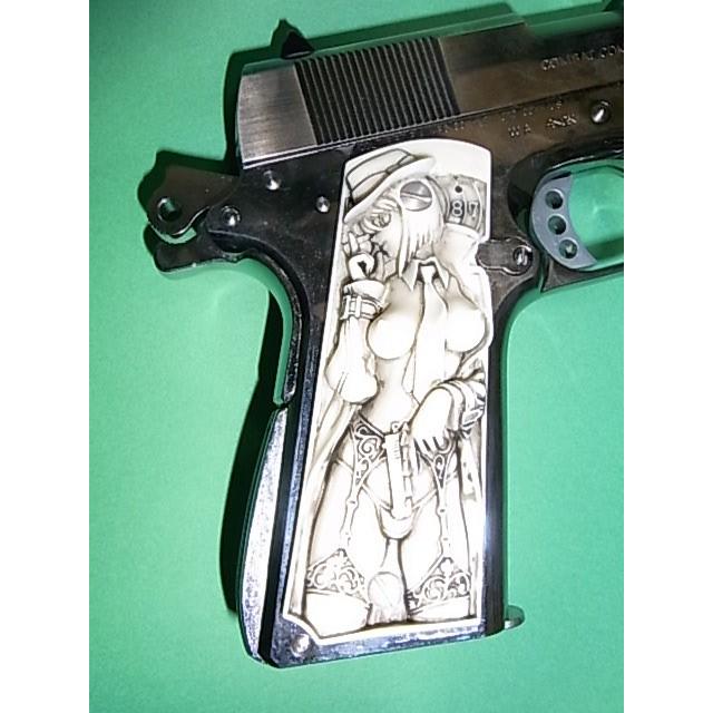 爆買いWEEK5％OFFクーポン】各社M1911用美女グリップ ・白色 象牙色