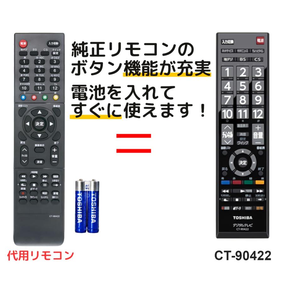 REMOSTA（リモスタ） 互換品 東芝 レグザ CT-90422 CT-90421 テレビ