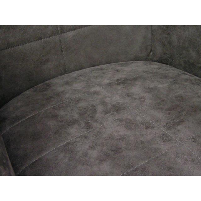 ダイニングチェア 2脚セット ファブリック 合成皮革 スチール脚