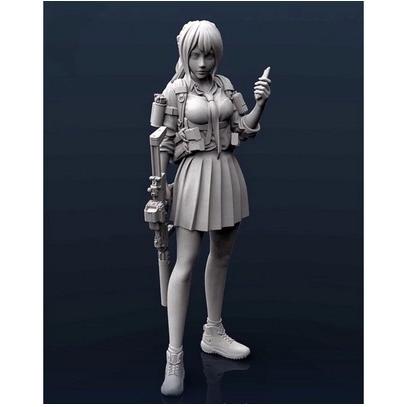 1/35 パワースーツを身に付けた盗賊団の美少女首領 未塗装 レジン製