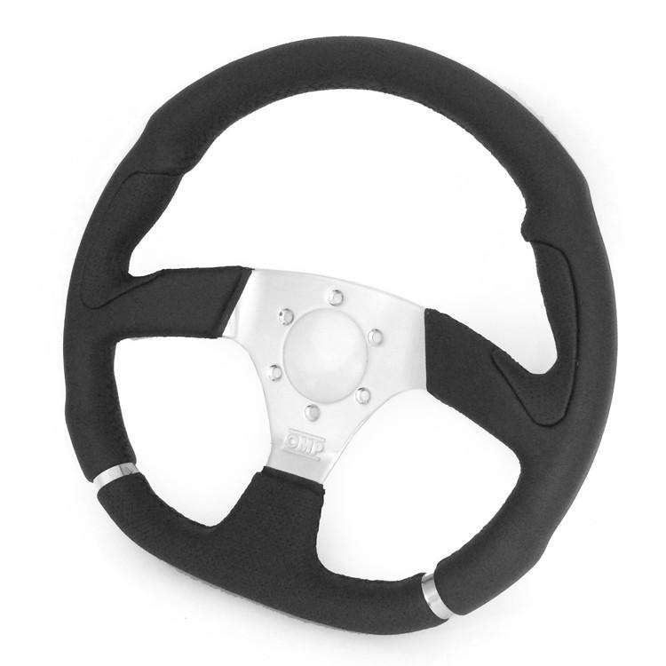 OMP ステアリング OD0-2018 CROMO クロモ D型(350mm×330mm) ブラック