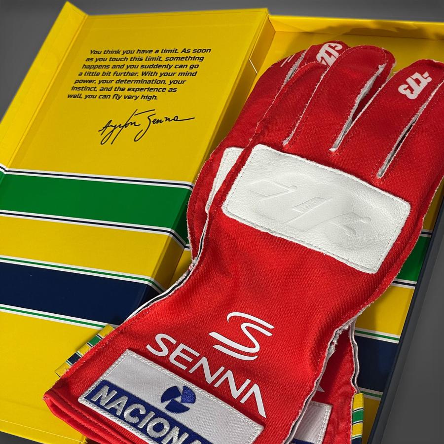 273 レーシンググローブ AYRTON SENNA レッド RED×WHITE (アイルトン