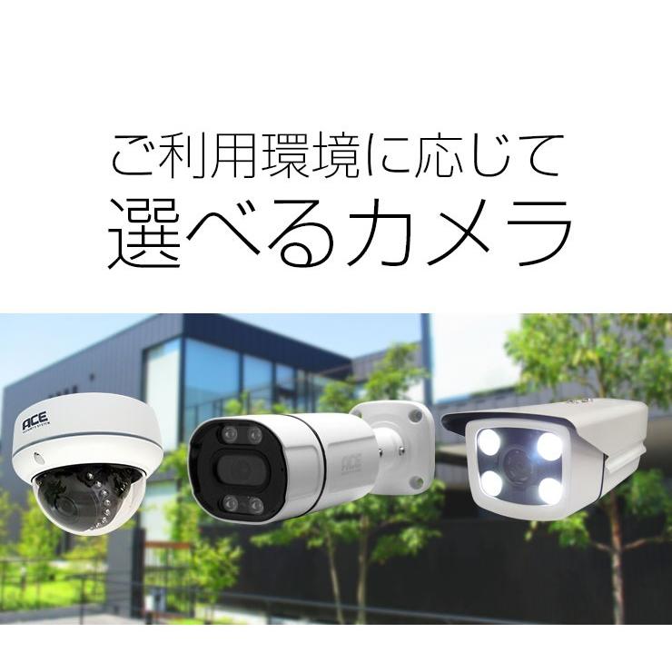 ACE SECURITY SYSTEM 防犯カメラ セット 家庭用 1~4台 屋内 屋外 AHD