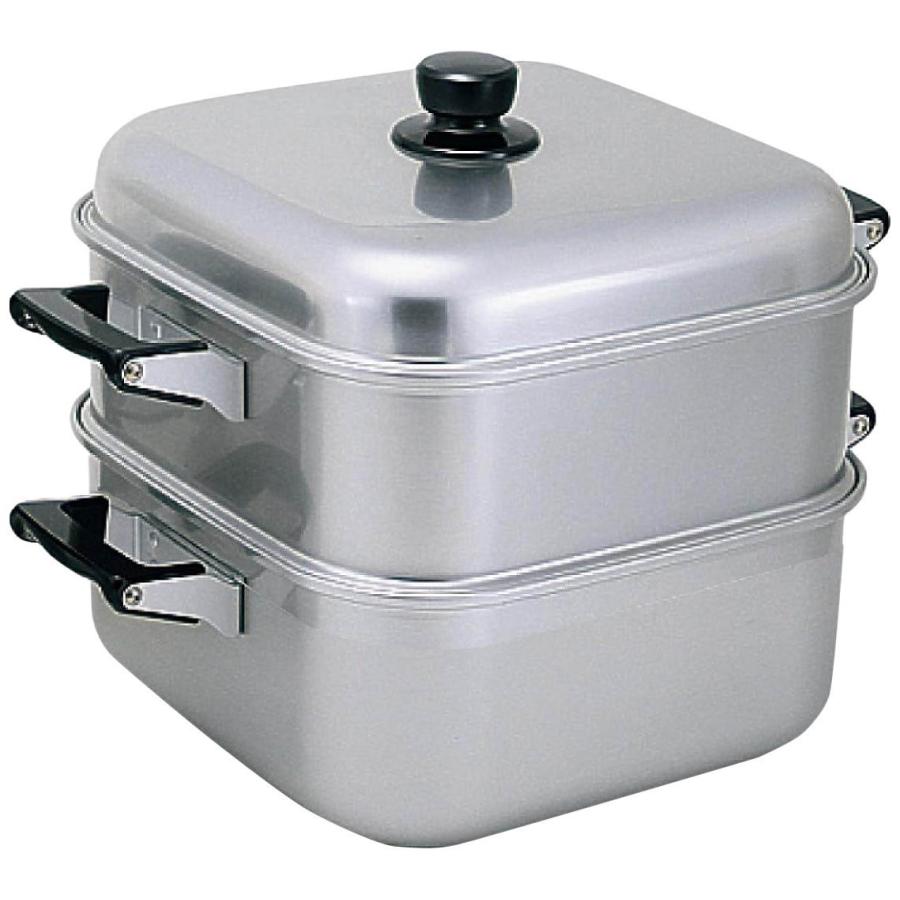 アカオ アルミ 角型蒸器33cm 一重（蒸し器・蒸し鍋） : モノタス業務用