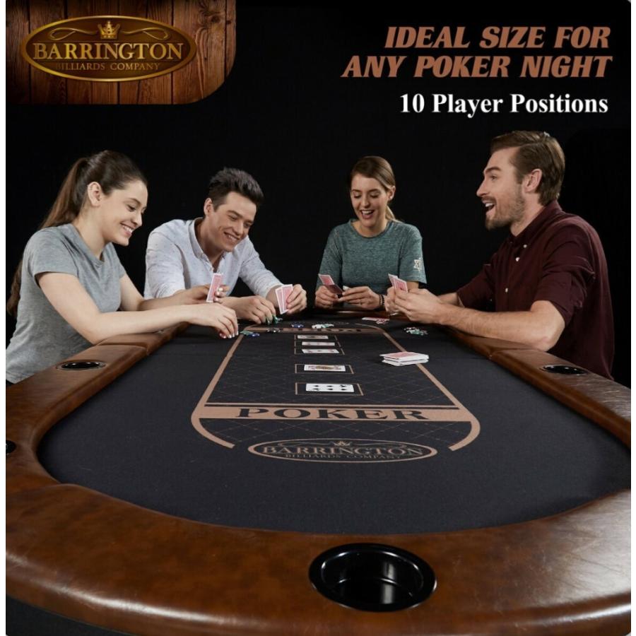 ポーカーテーブル 脚付き バリントン 10人用 Barrington 10 Players