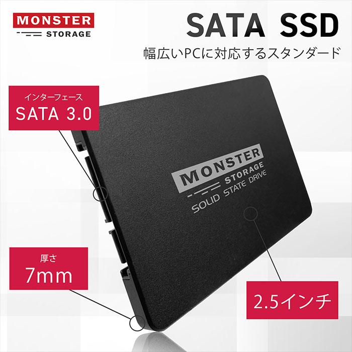 Monster Storage Monster Storage 256GB 内蔵SSD 2.5インチ 7mm SATA3