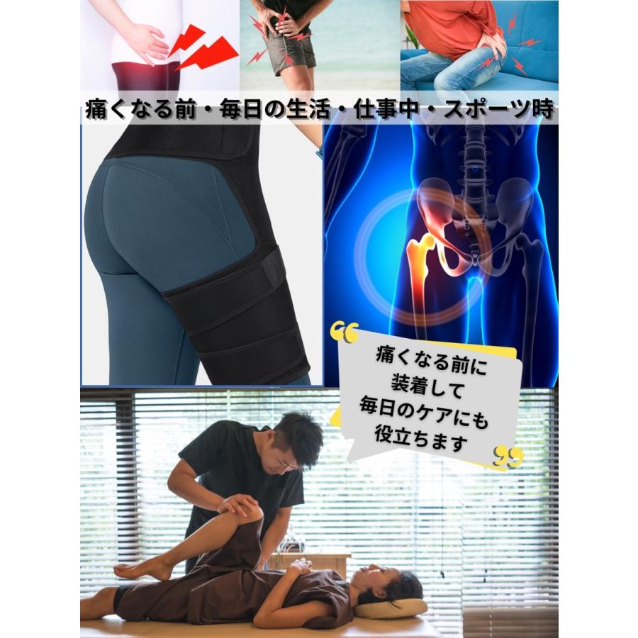 送料無料 股関節サポーター 太もも サポーター 股関節痛 坐骨神経痛
