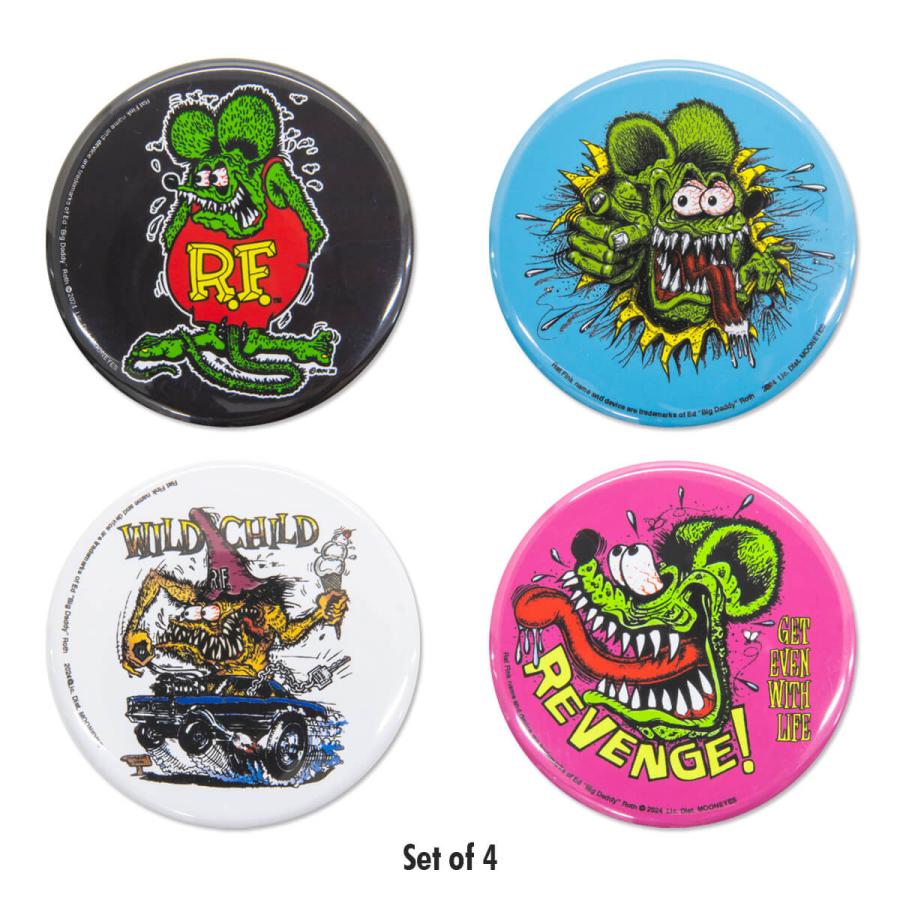 MOONEYES ラット フィンク Rat Fink CAN マグネット セット(4個セット