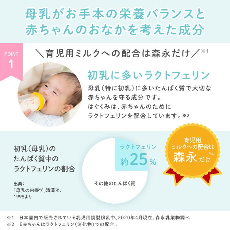 はぐくみ 【公式】 森永乳業 粉ミルク 大缶 800g 4個 セット 缶 エコ