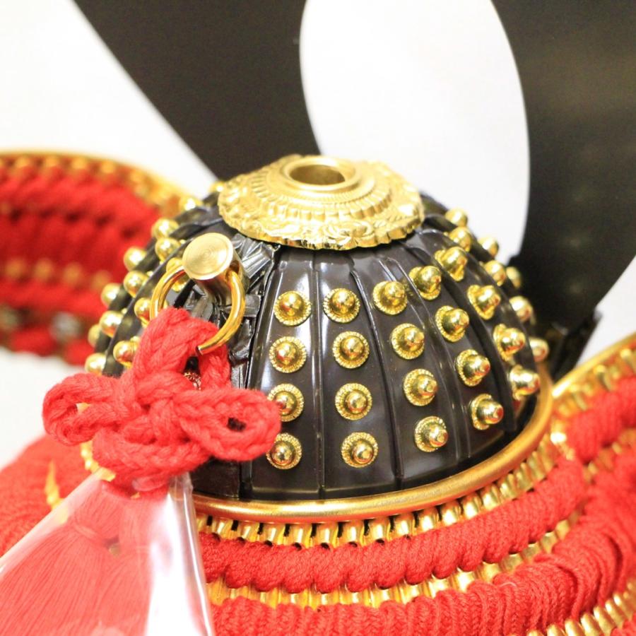 五月人形 一徳作 国宝デザイン兜 8号 竹雀兜 金箔押し小札 紗張り京櫃