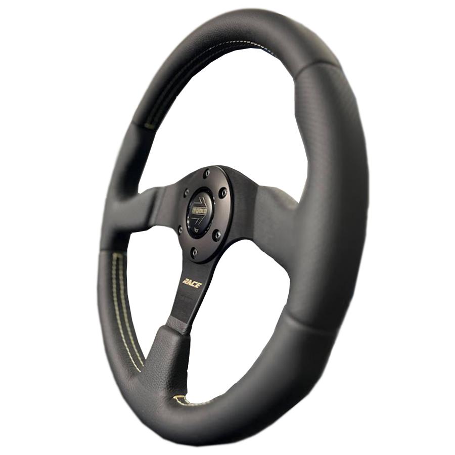 MOMO（モモ） ステアリング レース ノト ブラック/ゴールド 350mm〔AL