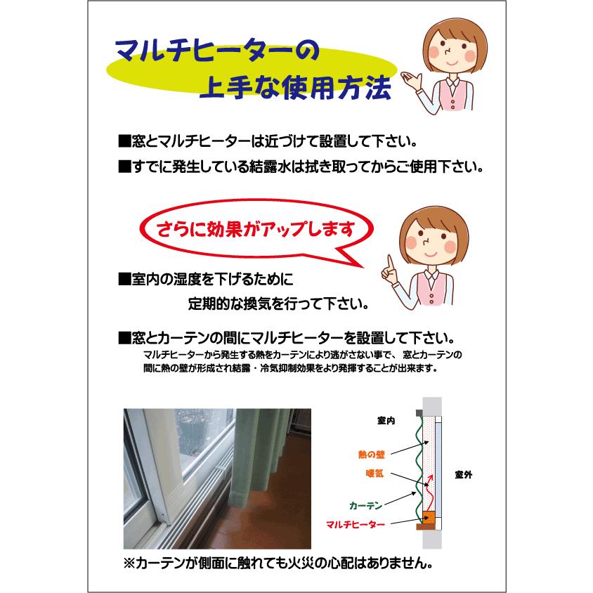 ナカガワ工業 マルチヒーター 120cm 窓用ヒーター ZZ-NM1200 結露