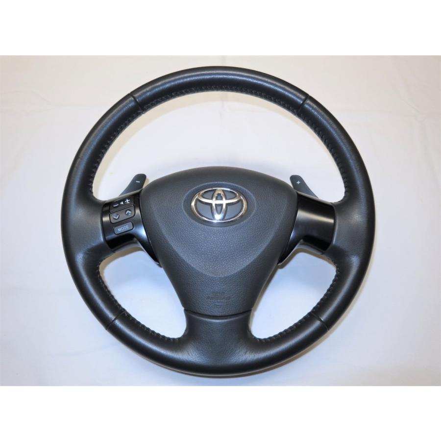 希少!パドルシフト付! アイシスZGM11W 純正 革 ステアリング ハンドル