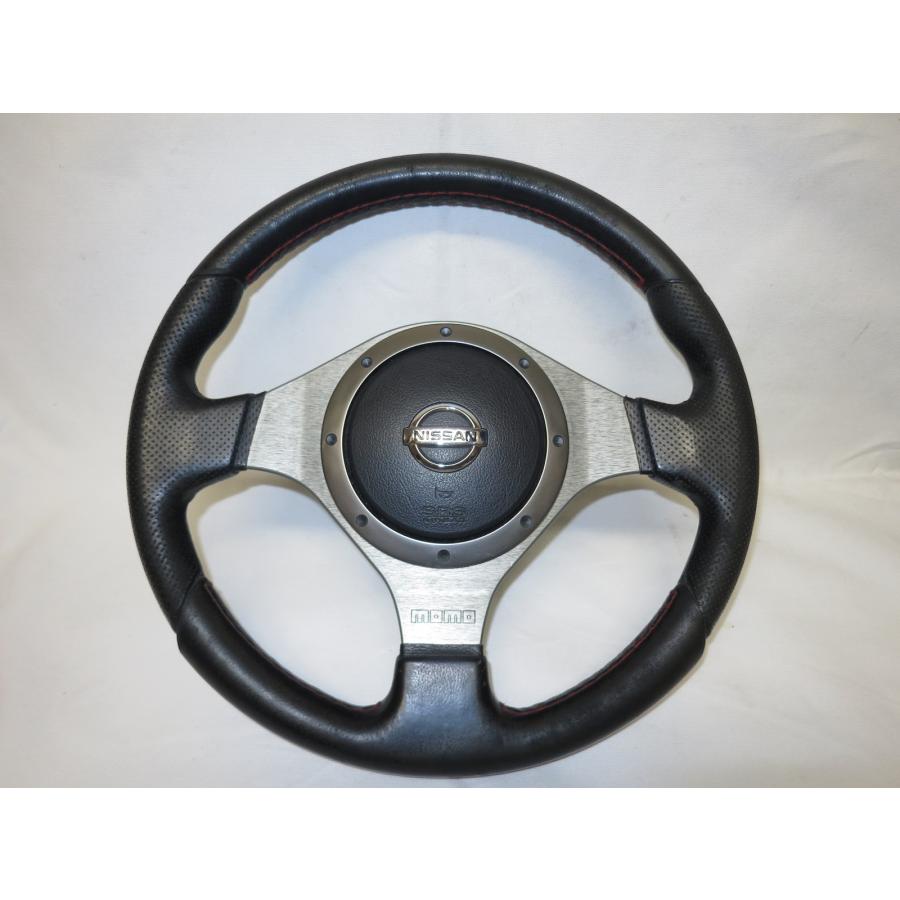 モモ momo 日産純正OP オプション 革 ステアリング エアバック