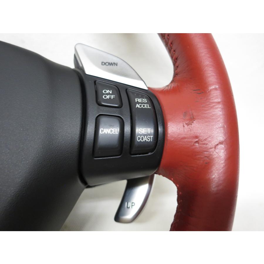 希少! パドル付! RX8 RX-8 SE3P 前期 純正 革 ステアリング ハンドル