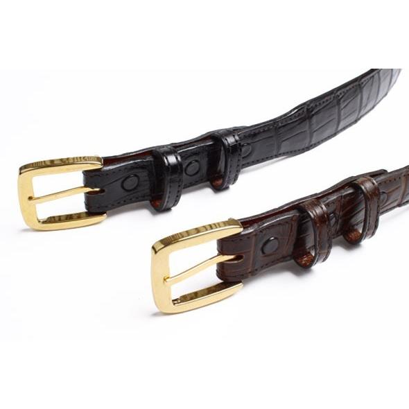 アリゲーターレザーベルト全2色 ブラックジャック BLACK JACK : MAVAZI