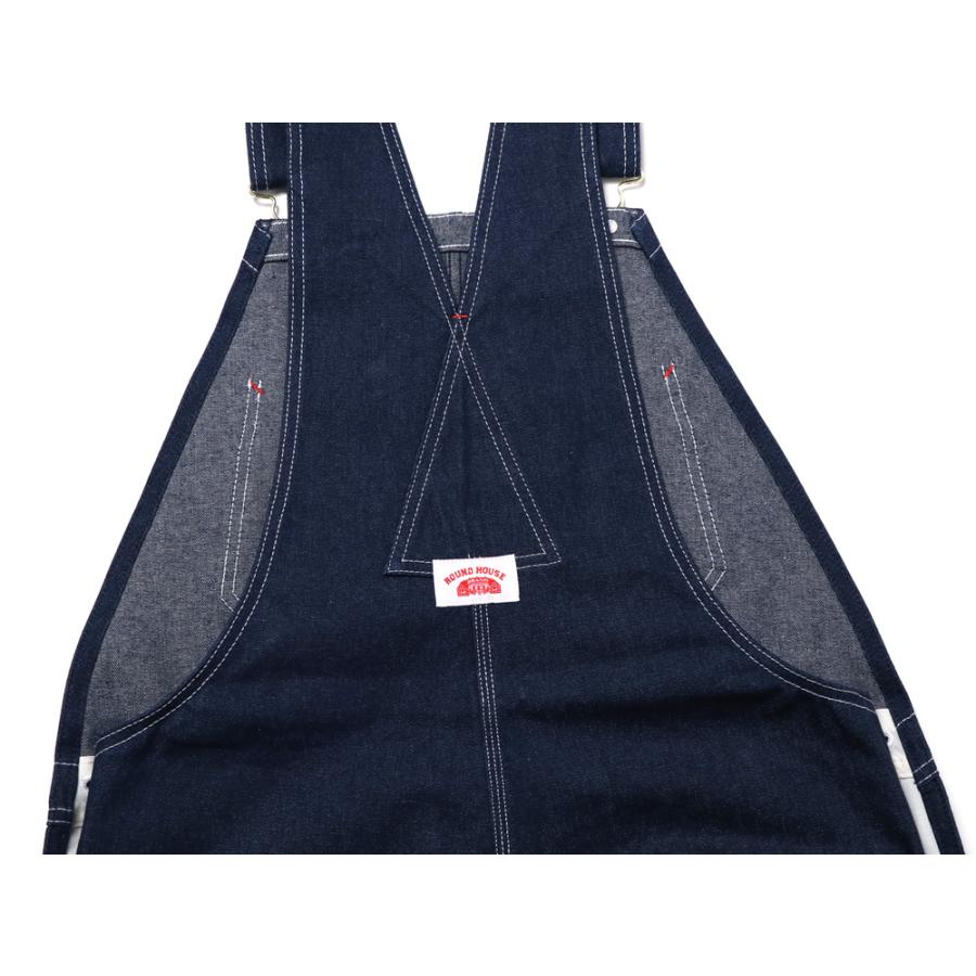 裾上げ無料 ROUND HOUSE 966 デニム オーバーオール ラウンドハウス