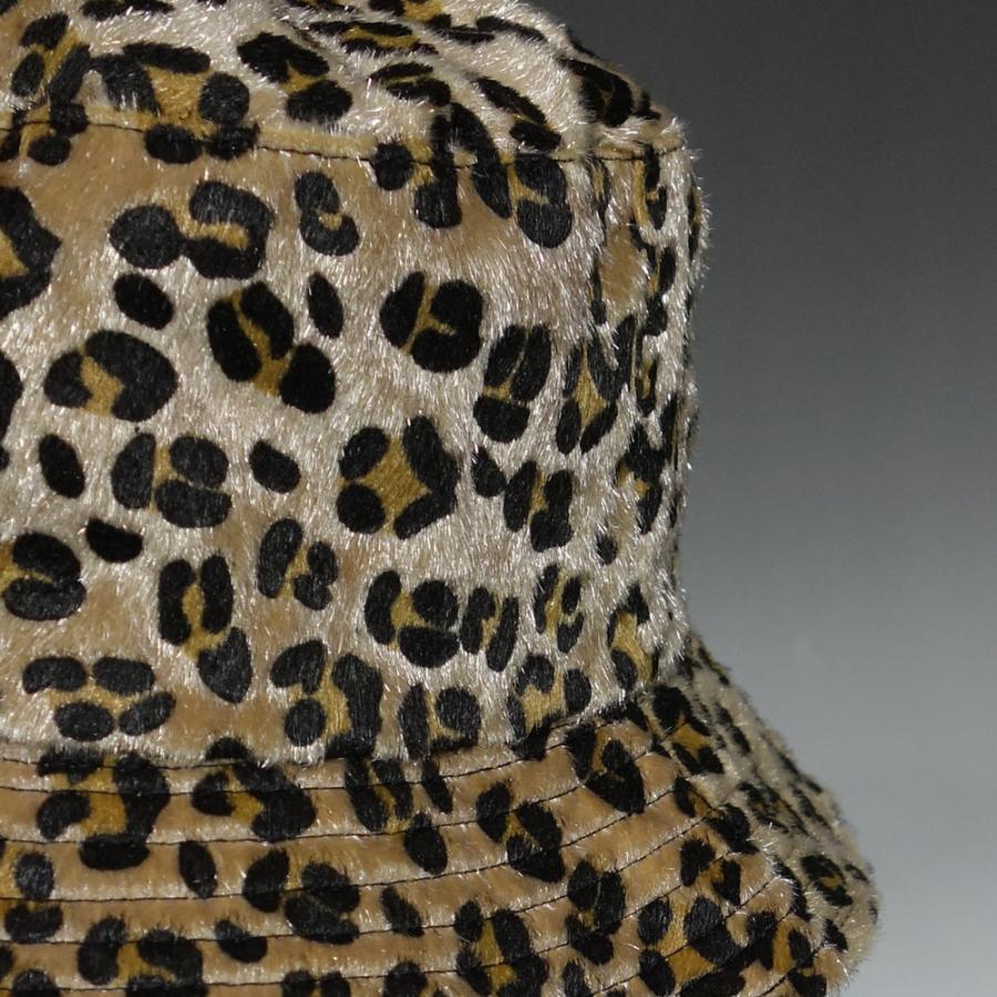 バケットハット メンズ レディース レオパード柄 ヒョウ柄 ファー ボア