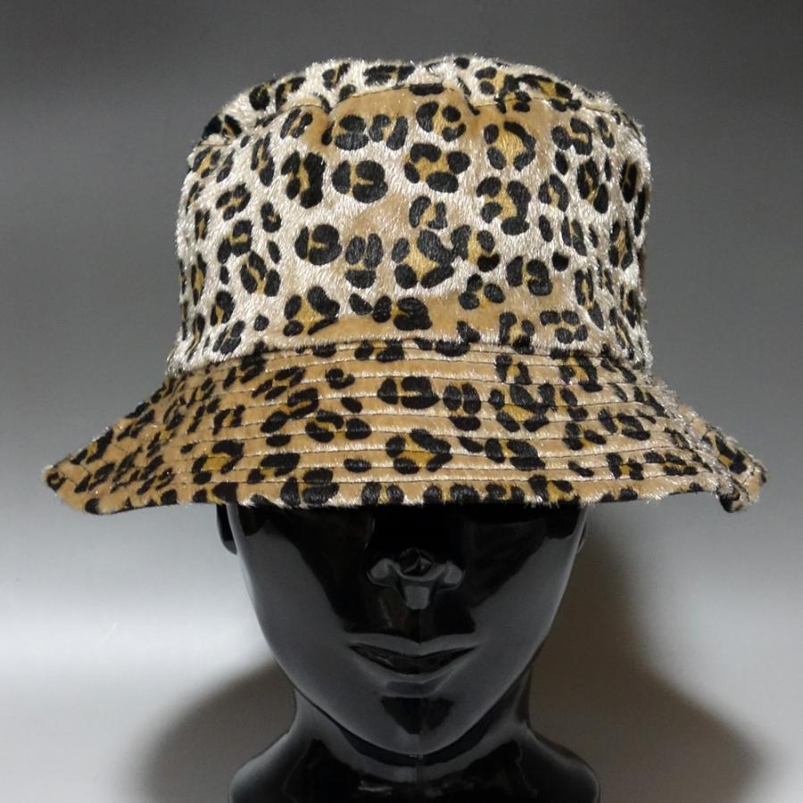 バケットハット メンズ レディース レオパード柄 ヒョウ柄 ファー ボア