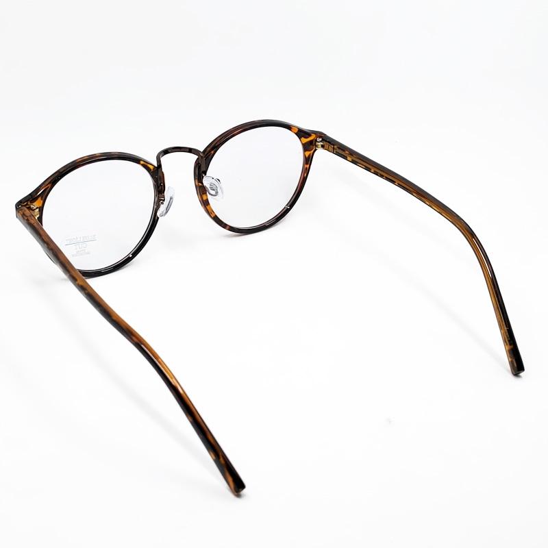 PCメガネ ブルーライトカットメガネ ラウンド べっ甲柄 UVカット 伊達