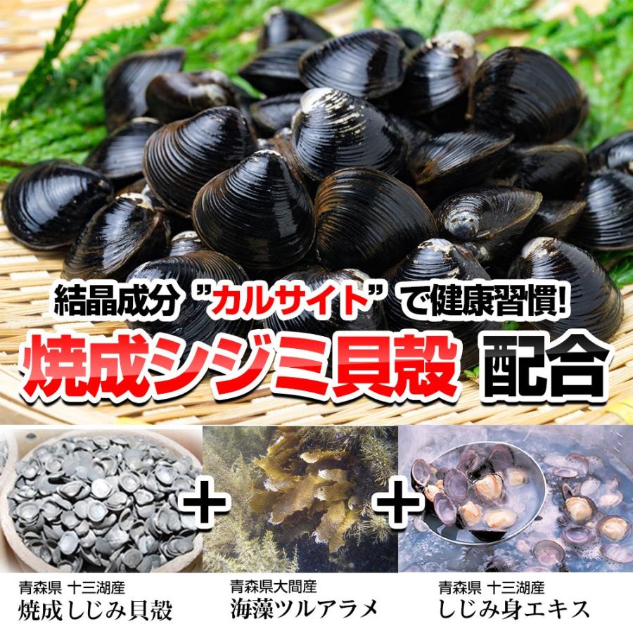 焼成シジミ貝殻 カルサイト「津軽しじみ伝説 240粒」正規品 オルニチン