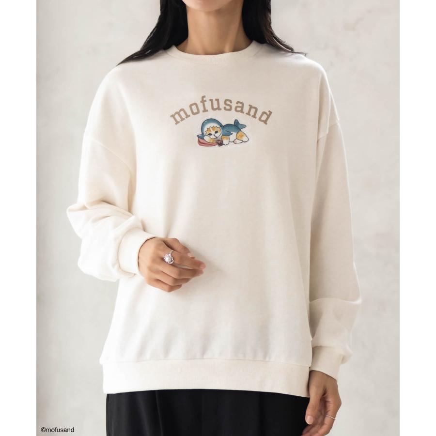 mofusand モフサンド サメにゃん 裏毛 トレーナー レディース 綿混