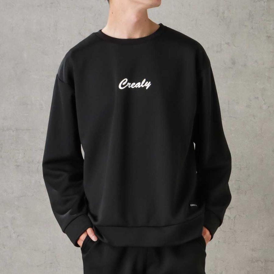 トレーナー メンズ ポンチ素材 プルオーバー バックプリント 袖