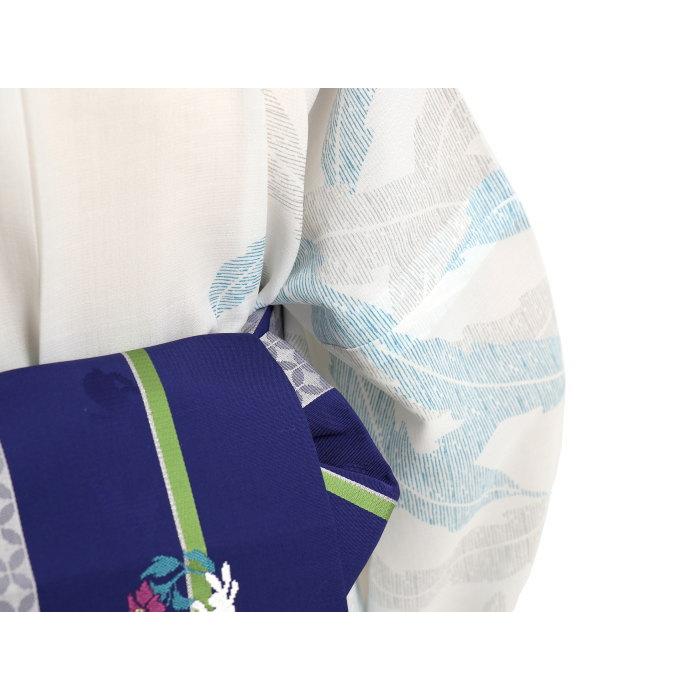 撫松庵 [ 洗える 浴衣 ] 孔雀サボテン（オフシロ/108-337-009-03