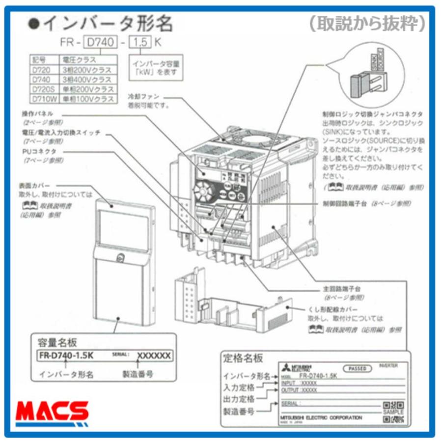 在庫あり FR-D710W-0.75K【単相100V入力】三相200V出力 0.75KW 三菱