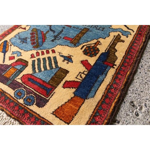 War Rug ウォーラグ 79×58cm アフガニスタン産 トルクメン族作 ラグ