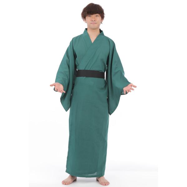 カラー着物 緑 時代劇 衣装 コスチューム : コスプレ衣装専門店