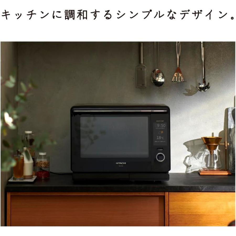 ヘルシーシェフ 日立 MRO-W10B-K オーブンレンジ フロストブラック