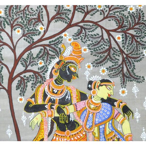 インドの細密画 オリッサ様式のラーダ・クリシュナ : Five Rivers