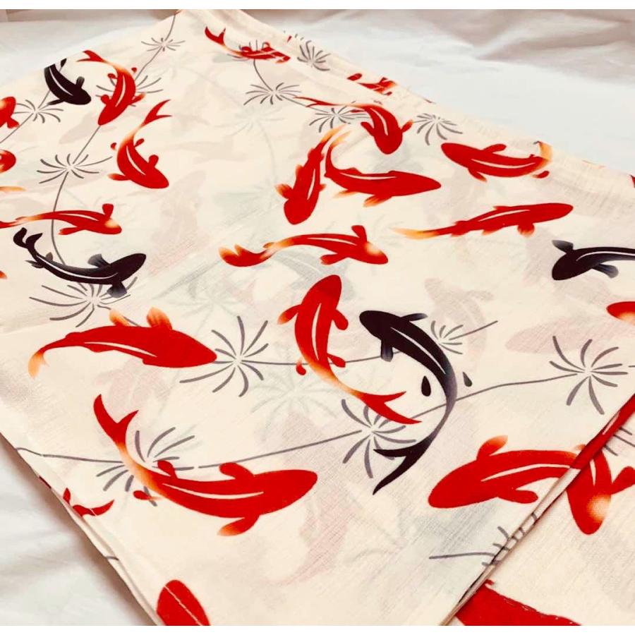 浴衣 金魚 セット レディース 大人 金魚柄 赤金魚 大きサイズ 古典柄
