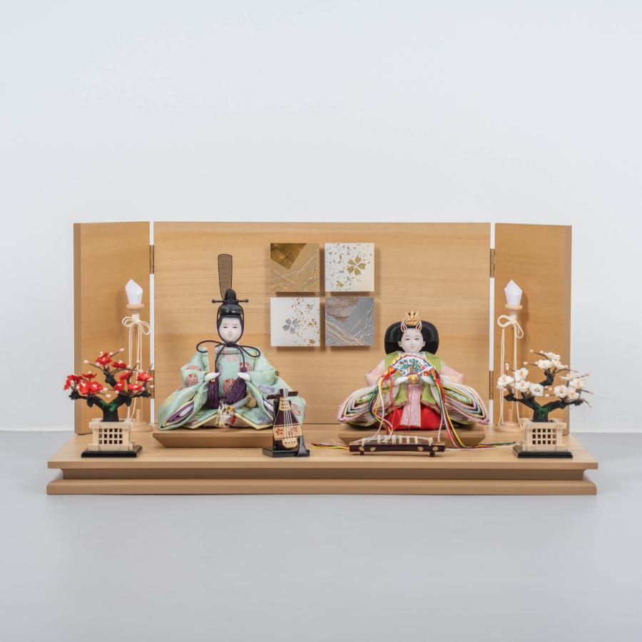 雛人形 お雛様 コンパクト おしゃれ かわいい 木製 人気 胡白平飾り