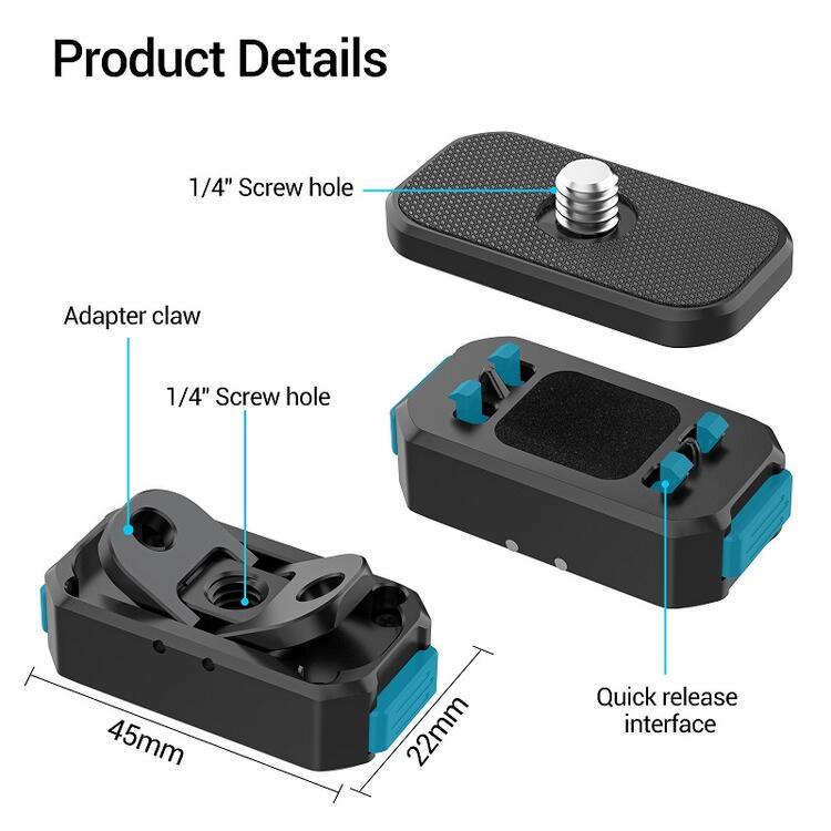 Insta360 Ace/Pro/X4用マグネット式 マルチ クイックリリース ベース
