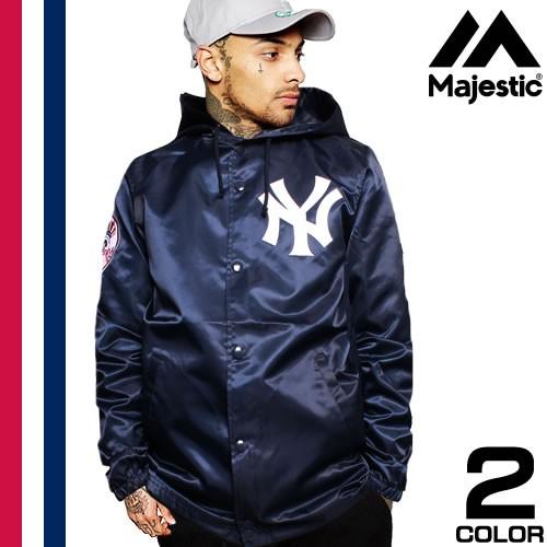MAJESTIC（マジェスティック） コーチジャケット サテン スタジャン