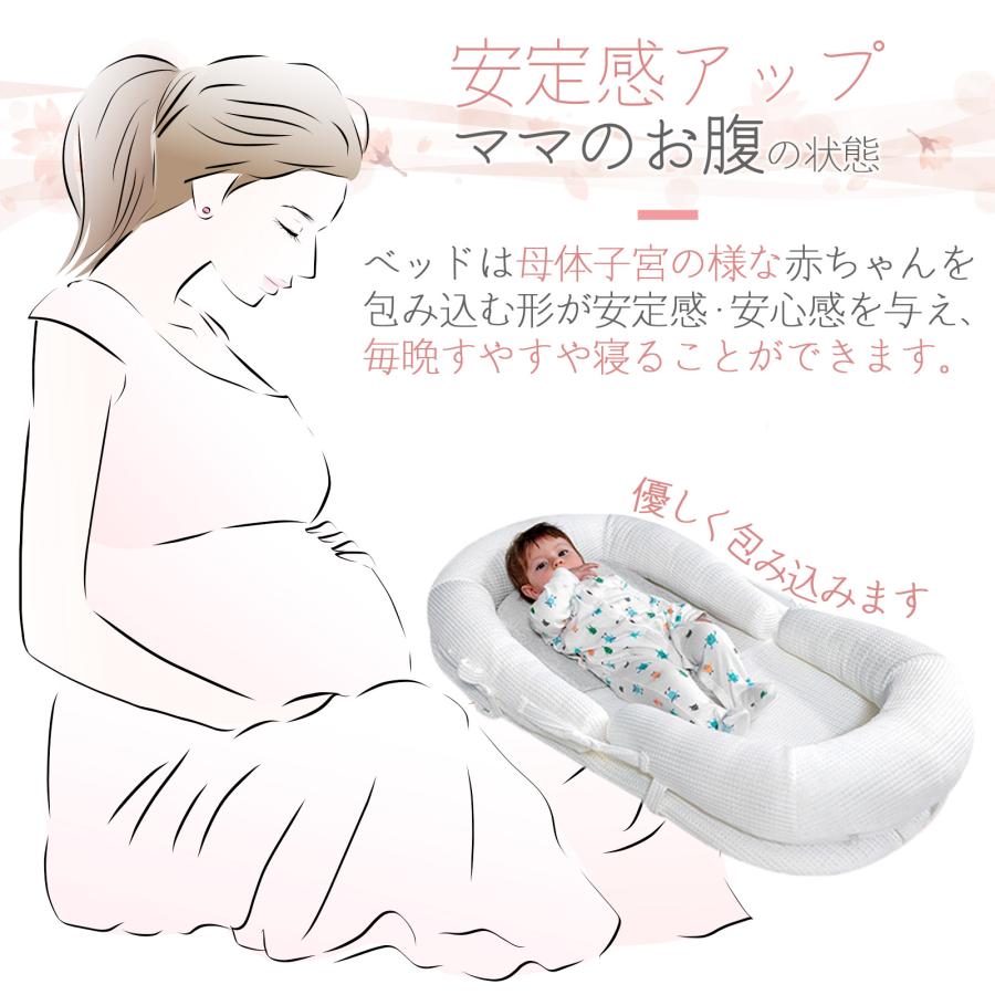 ベビーベッド 白 折り畳み ベッドインベッド 携帯型 添い寝 出産祝い