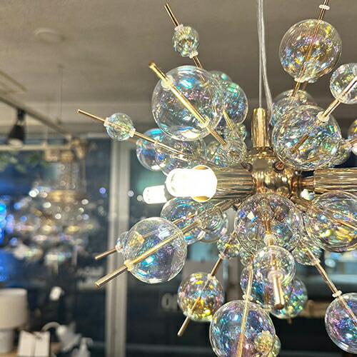ペンダントライト 4灯 ガラス バブルシャンデリア LED付属 おしゃれ