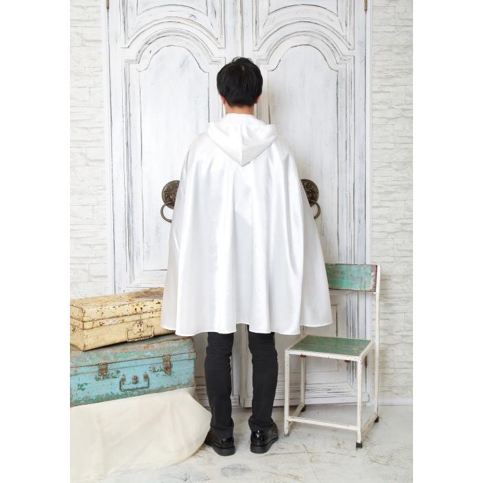 ホワイトマント 白 フード付き 魔法使い ローブ 集団仮装 おそろい