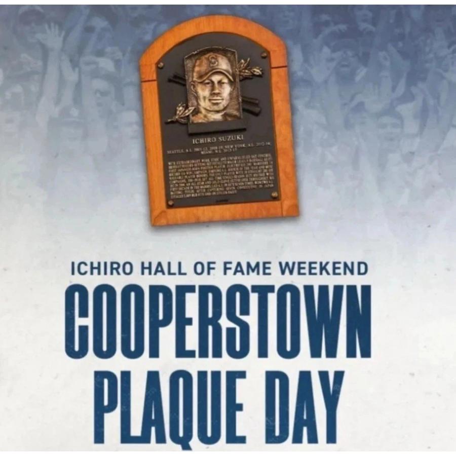 MS】8/10 球場配布 イチロー 米野球殿堂展示 プラーク プレート 盾