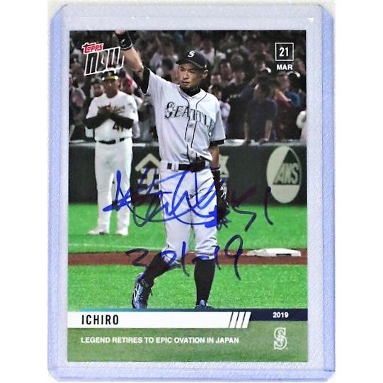 MS】イチロー直筆サイン#51最終引退試合2019年3月21日書込み入り TOPPS