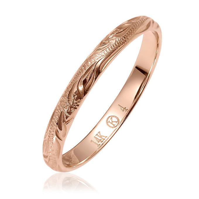 ハワイアンジュエリーピンキーリング リング 指輪 幅2ミリ サイズ2号