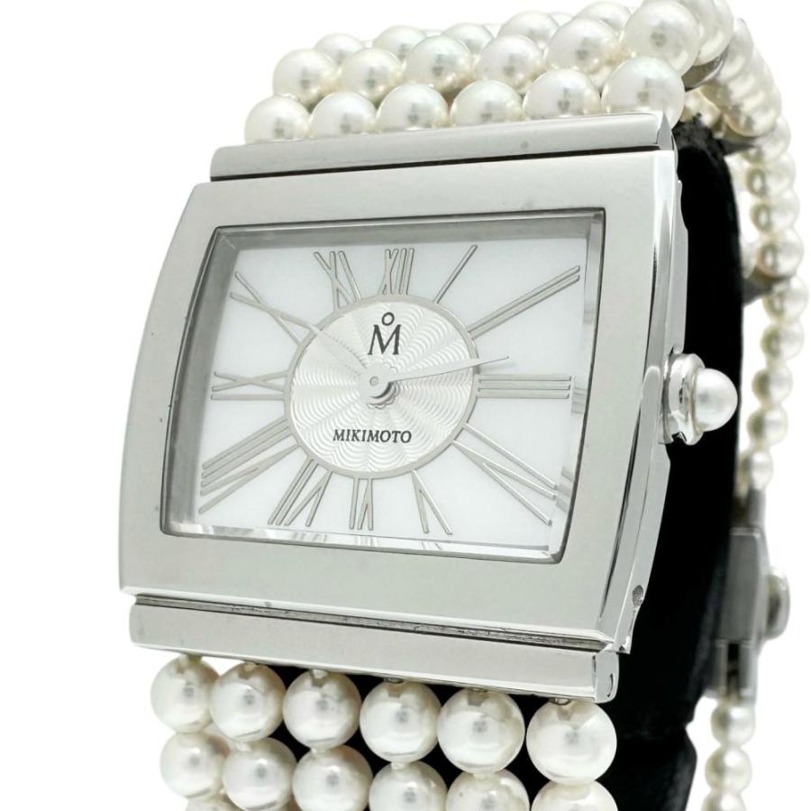 MIKIMOTO（ミキモト） パールウォッチ スクエア 腕時計 ステンレス